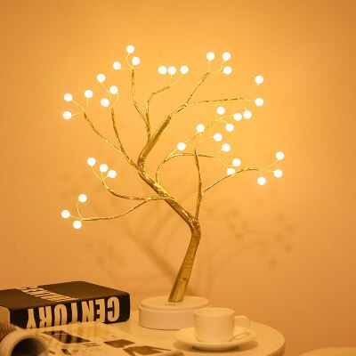 Copper Wire Christmas Tree LED Lamp