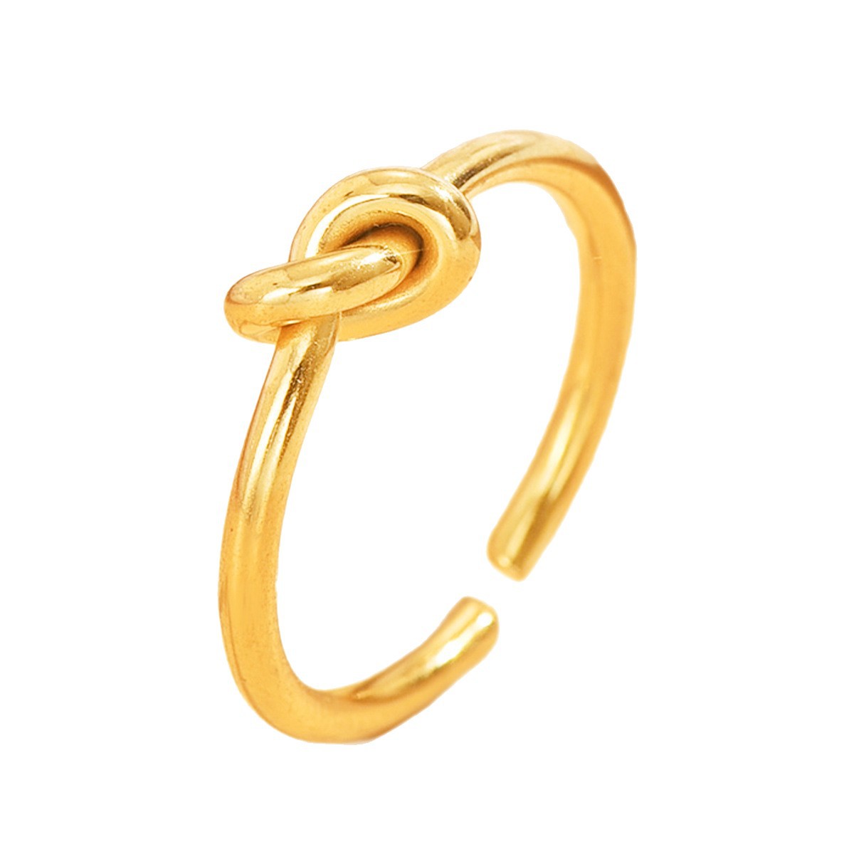 Stainless Steel Ring With A Braided Cord And Adjustable Opening LadyShow.Store