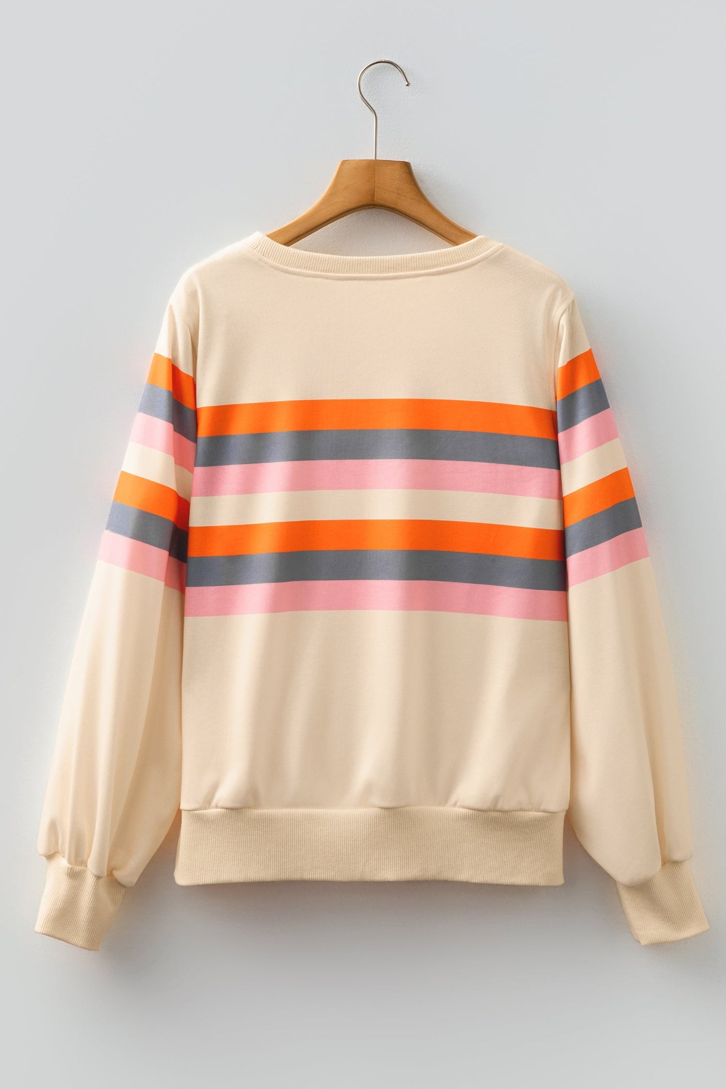 Vivienne Puff Sleeve Casual Pullover Threaded Pear