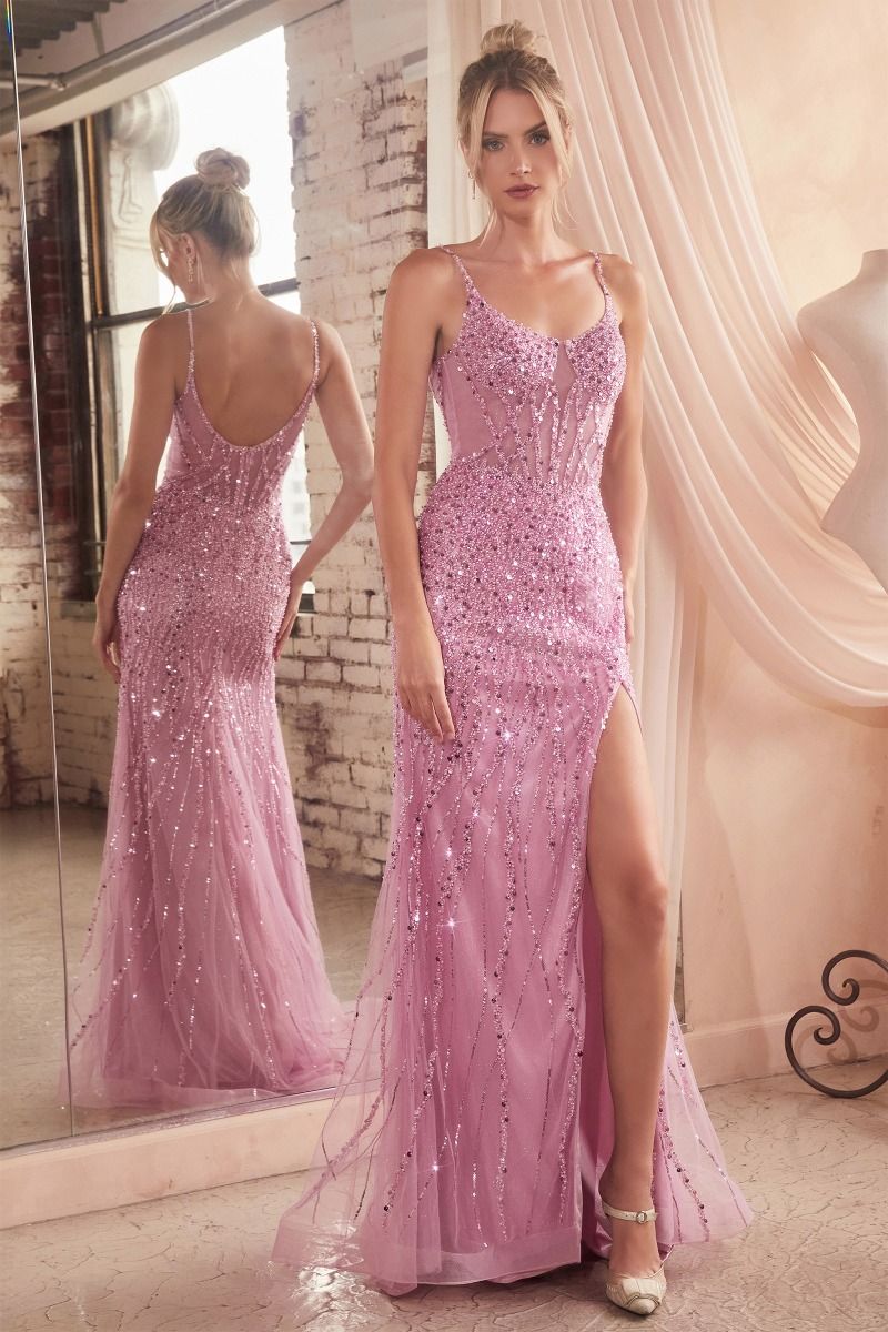 Sequin Fitted Gown Tux-USA