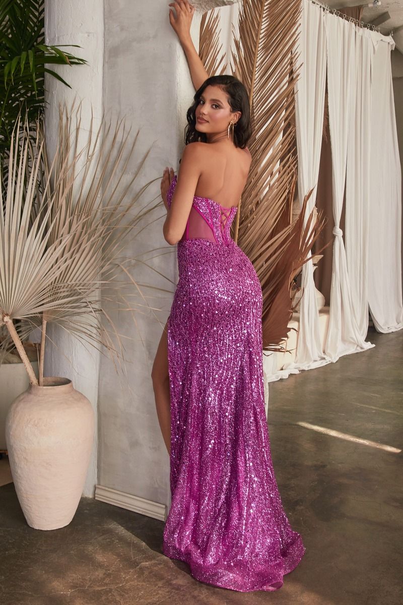 Embellished Strapless Gown Tux-USA