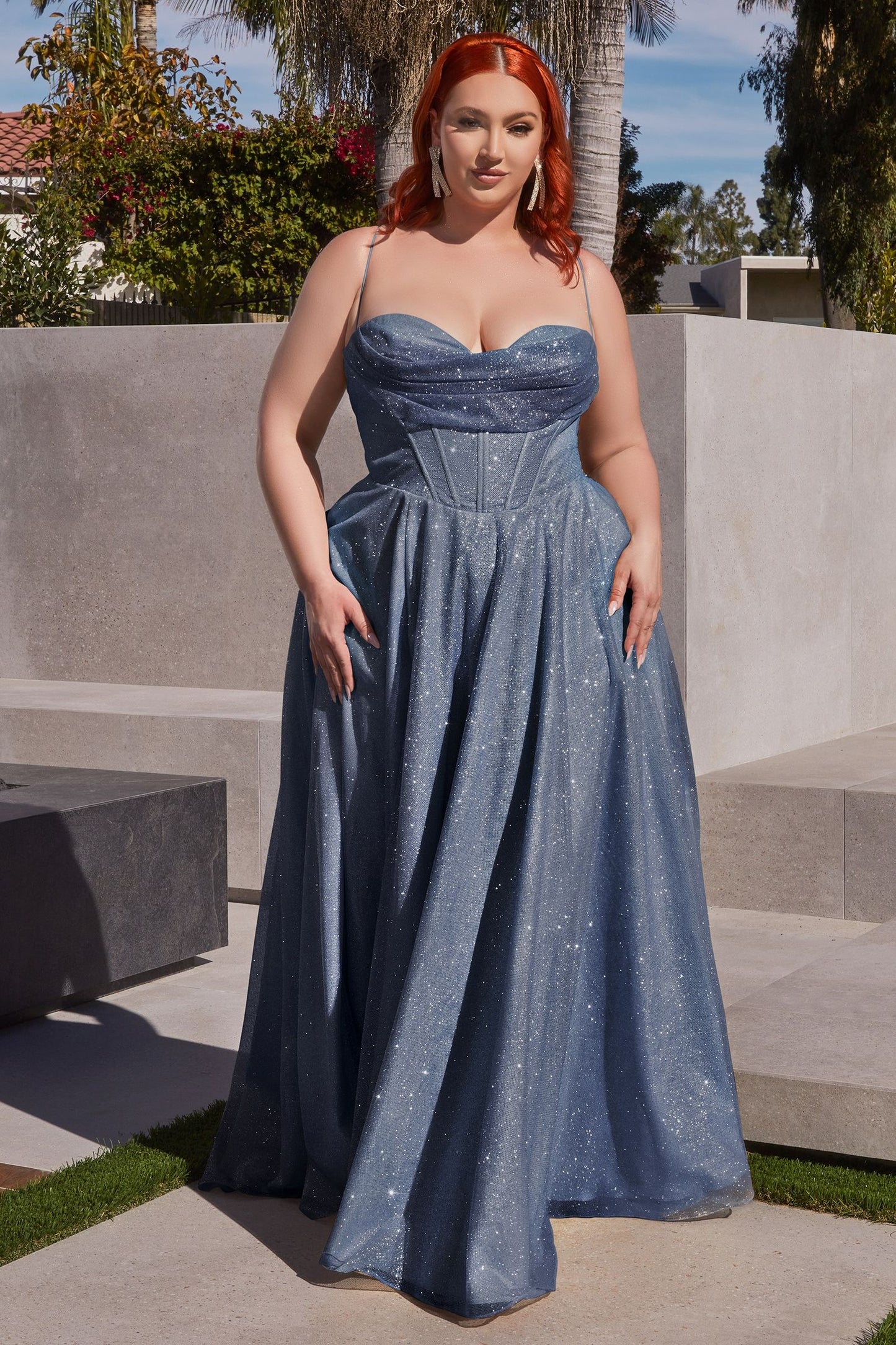 Glitter A-Line Gown Curve-4