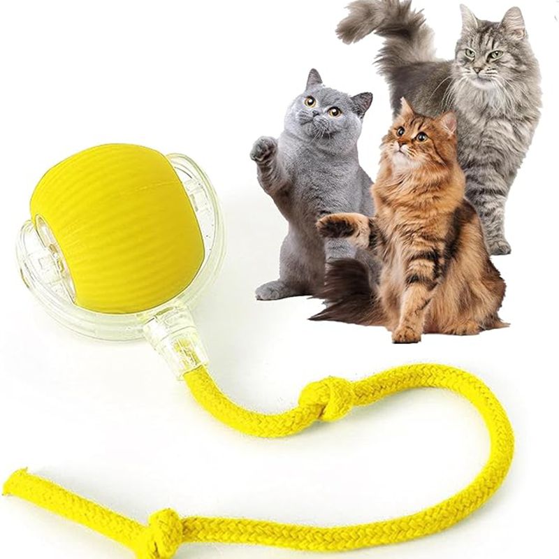 Cat Interactive Ball Toys Automatic Rolling Ball For Kitten Rechargeable Smart Pet Electric Toys With Teaser Sensor Cat Ball Toy Best YouTube Store