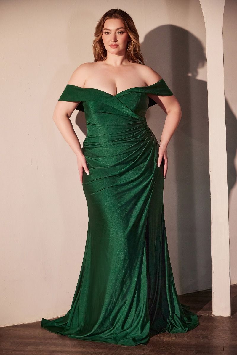 Stretch Spandex Off The Shoulder Curve Dress-4