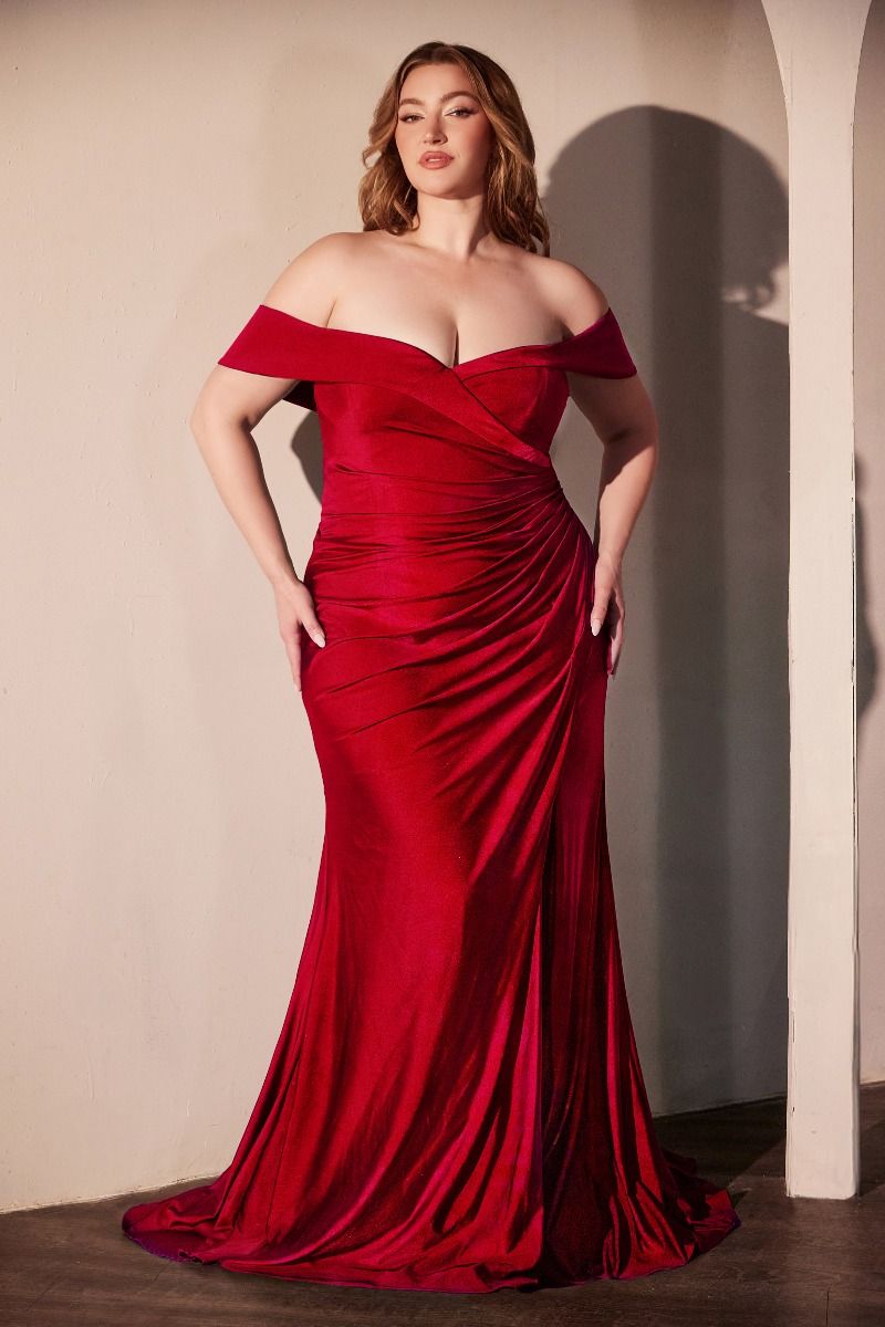 Stretch Spandex Off The Shoulder Curve Dress-7