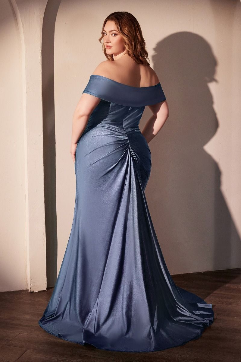Stretch Spandex Off The Shoulder Curve Dress-9