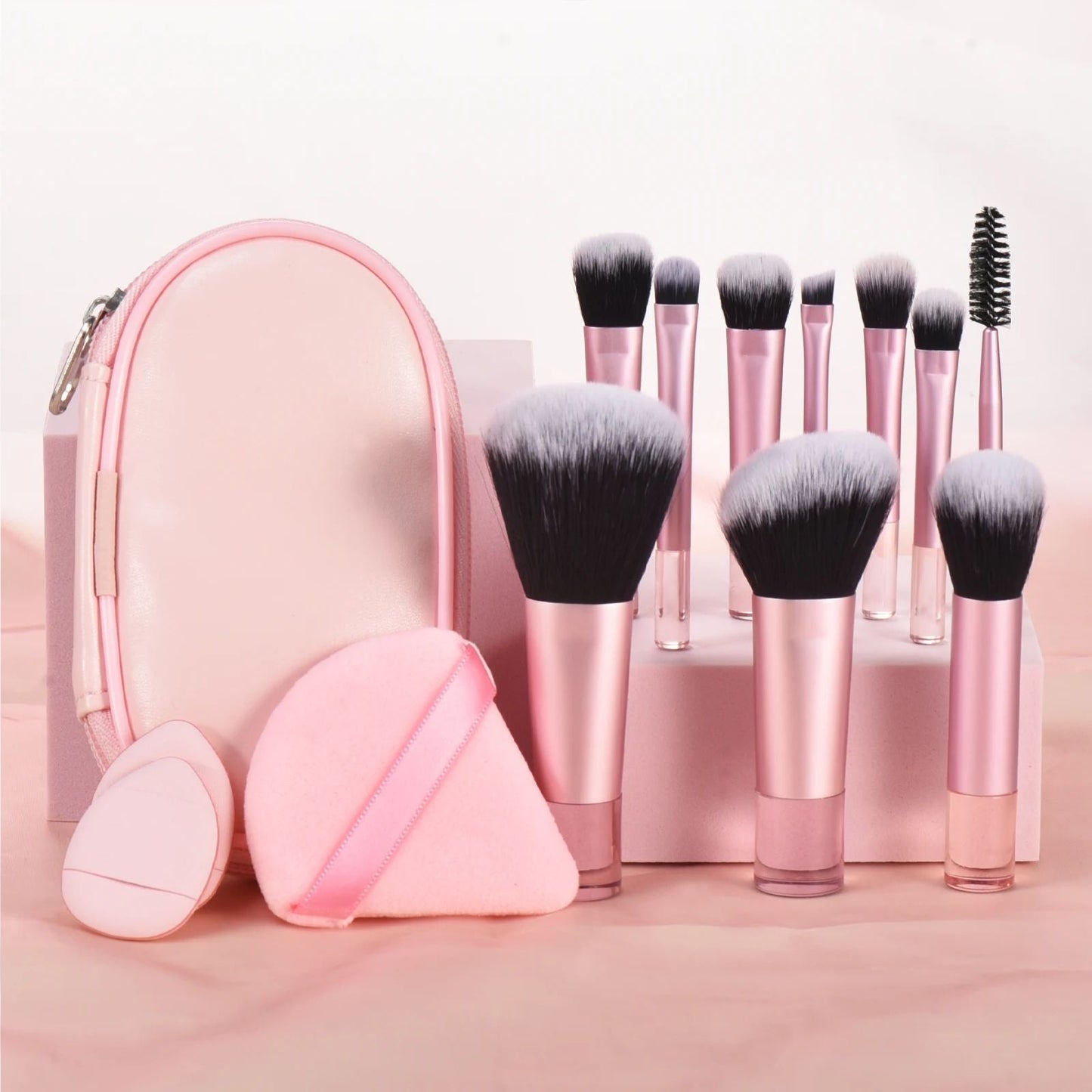 Mini Makeup Brush Set With Storage Bag, Versatile Soft Trave LadyShow.Store