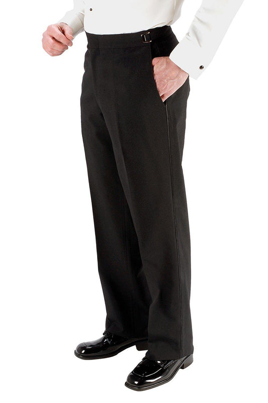"Christopher" Black Luxury Viscose Blend Tuxedo Pants Tux-USA