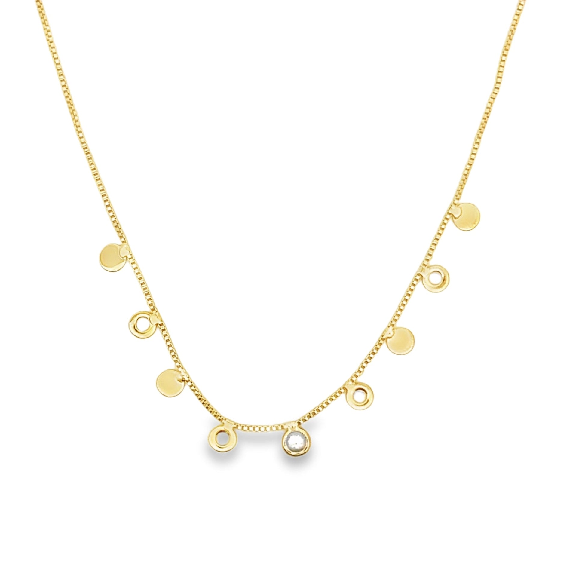 CZ Dangle Cable Chain-0