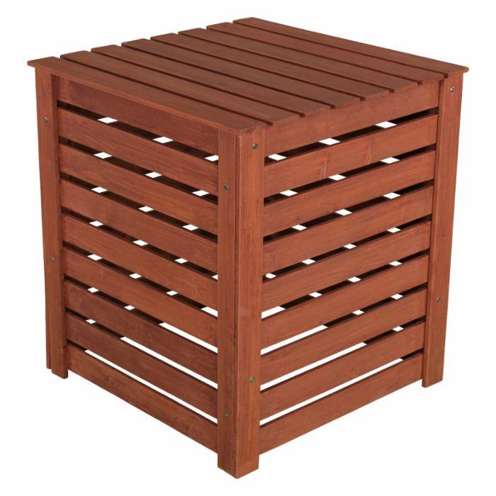 Solid Wood 90-Gallon Compost Bin with Removable Top and Hinged Side Panel FastFurnishings