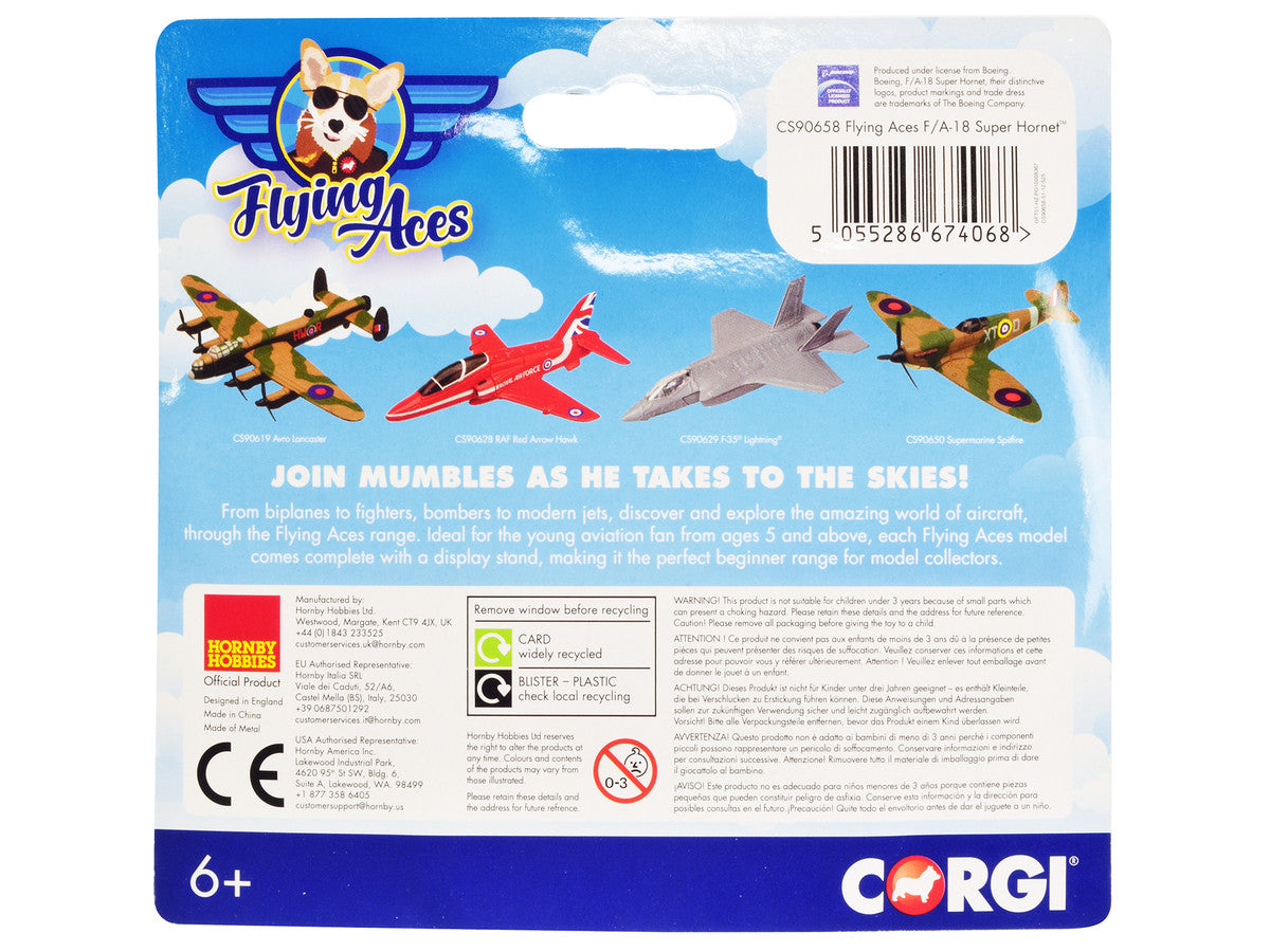 Boeing F/A-18 Super Hornet Fighter Aircraft "USAF" "Flying Aces" Series Diecast Model by Corgi Corgi