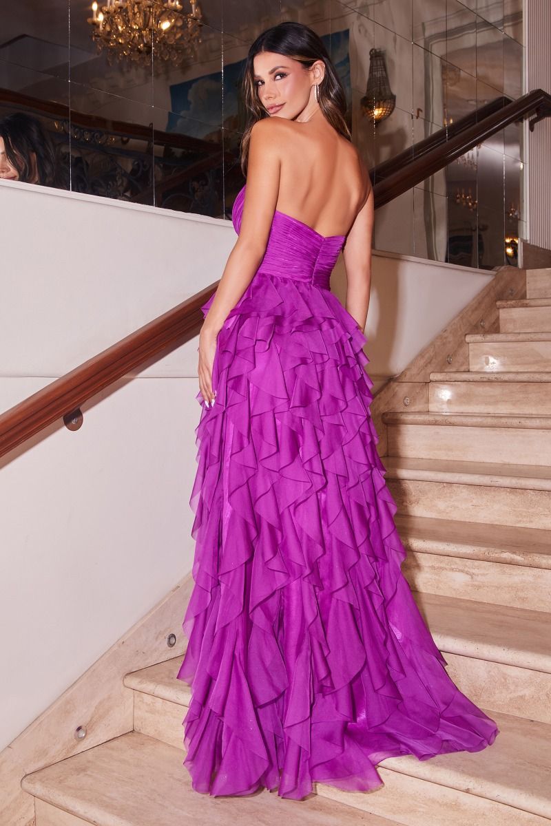 Ruffled A-Line Dress Tux-USA