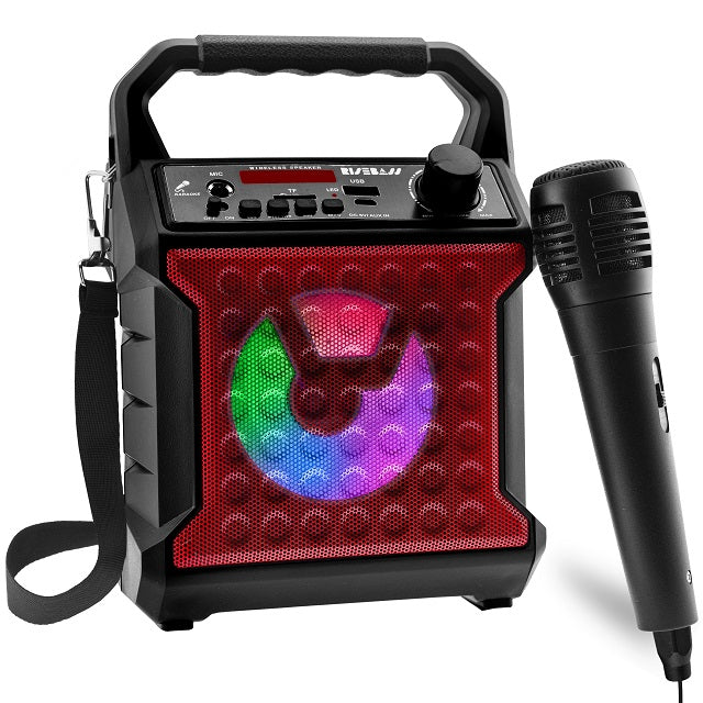 Risebass Portable Karaoke Machine with Microphone - Home Karaoke System with Party Lights for Kids and Adults - Rechargeable USB Speaker Set with FM Radio, SD/TF Card Support, and AUX-in LuxuryLifeWay Online Store