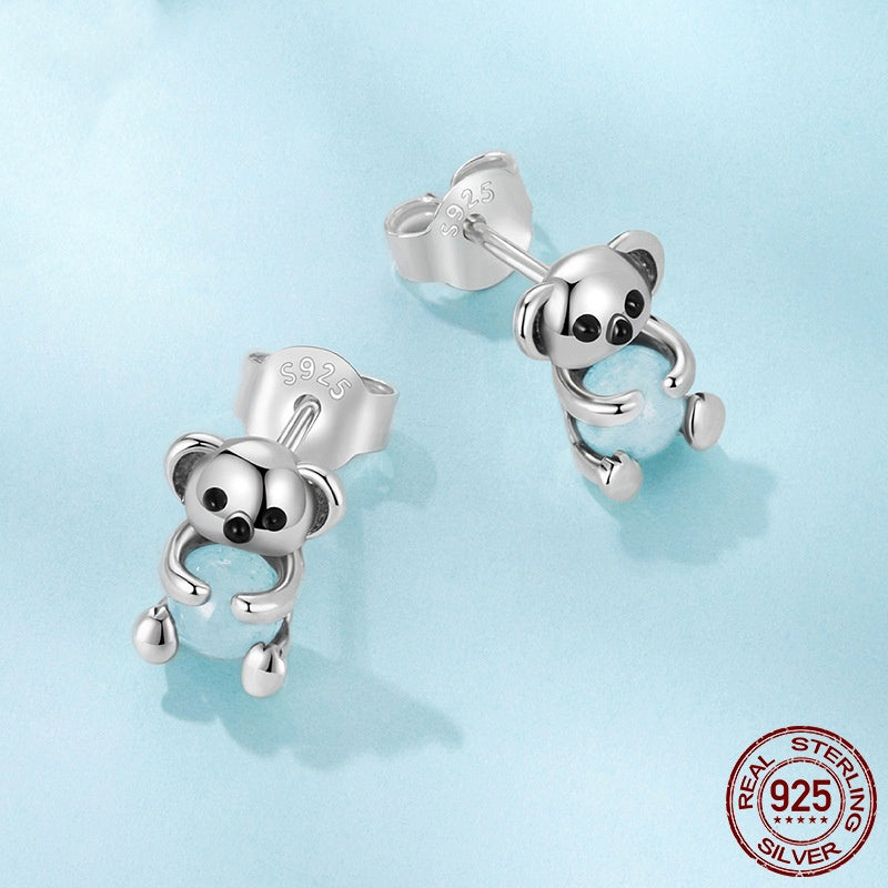 Exquisite Koala Earrings S925 Sterling Silver Earrings LadyShow.Store