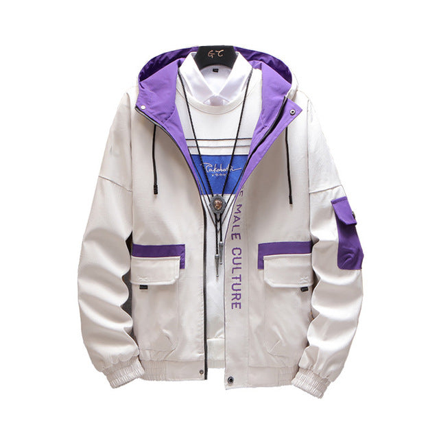 Men's Hooded Work Jacket, Utility Outerwear Jacket Pi-Mart