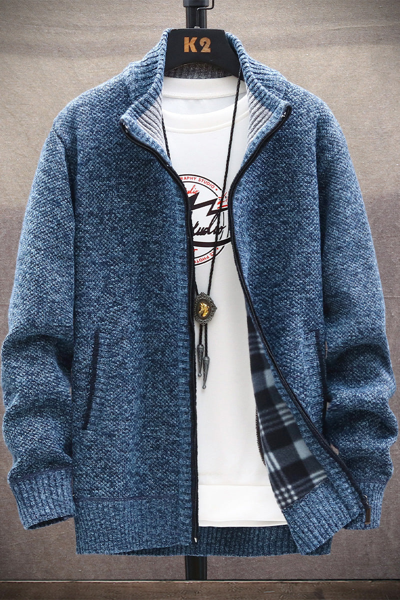 Men's Thickened Padded Jumper Cardigan Jacket (1PC) Pi-Mart