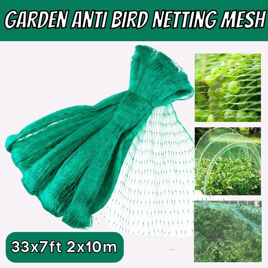 33FT Anti Bird Netting Pond Net Protection Tree Crops Plants Fruits Garden Mesh