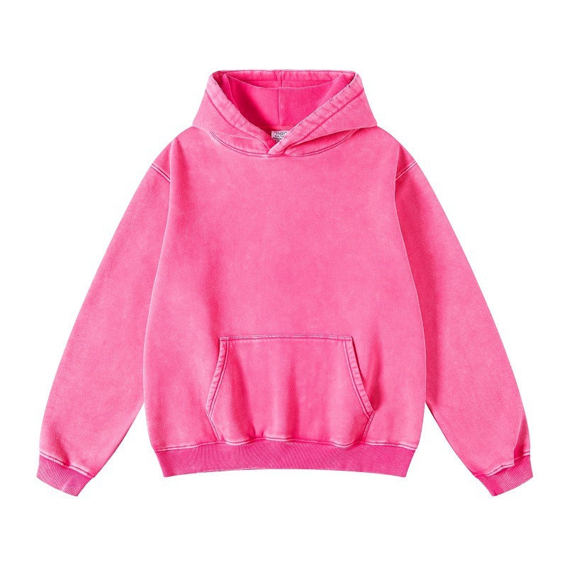 Women's Loose Retro Fleece Hooded Sweatshirt LadyShow.Store