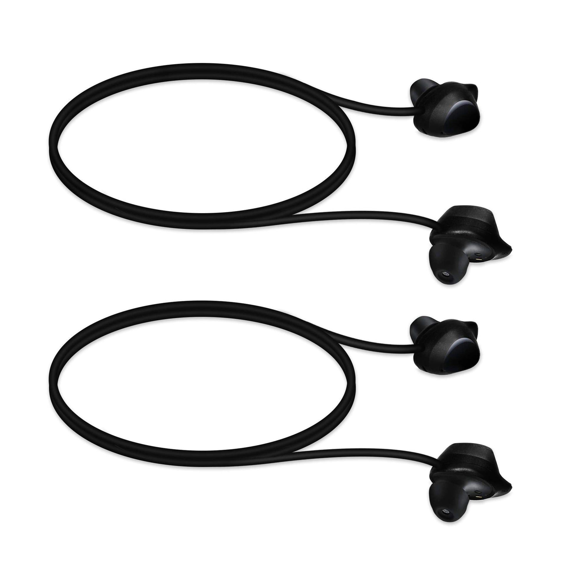kwmobile Straps Compatible with Samsung Galaxy Buds/Buds Plus - 2X Silicone Holder for Wireless Earphones - Black LuxuryLifeWay Online Store