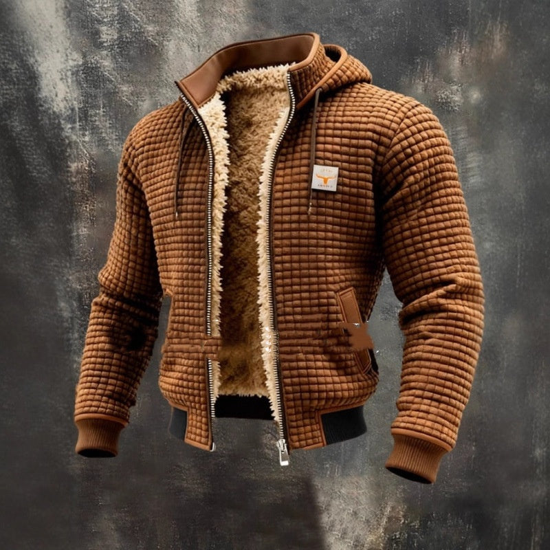 Men's Fleece-Lined Thick Hooded Jacket Best YouTube Store