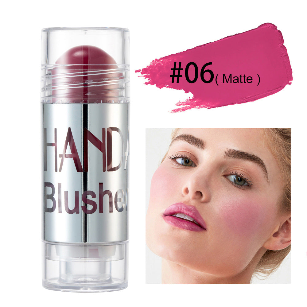 Cheek Blusher Shimmer Blush Stick Face Makeup Highlighter Bronzer Contour Cream Long-lasting Facial Make Up Cosmetics CJD