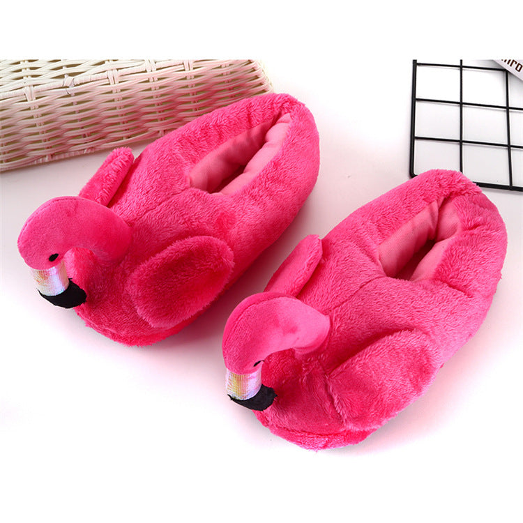 Winter Home Flamingo Non-slip Slippers CJD