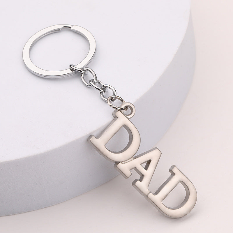 Creative Father Mother's Day Gift Zinc Alloy Letter Keychain CJD