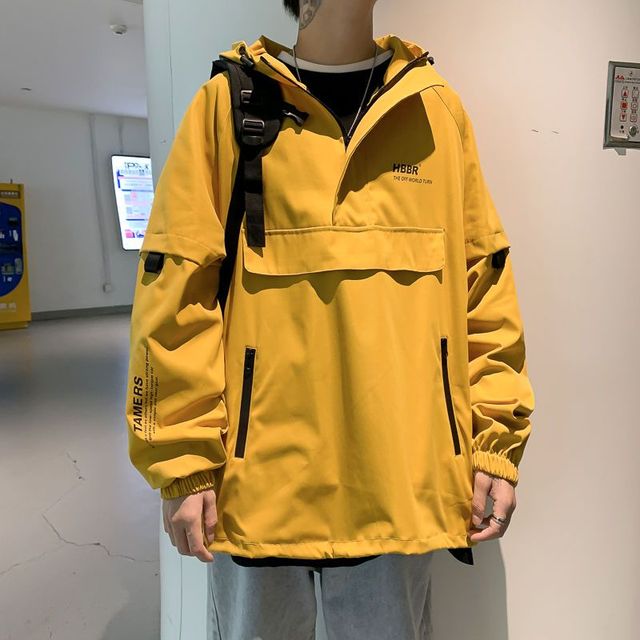 Men's Hooded Windbreaker Bomber Jacket Sportswear Pi-Mart