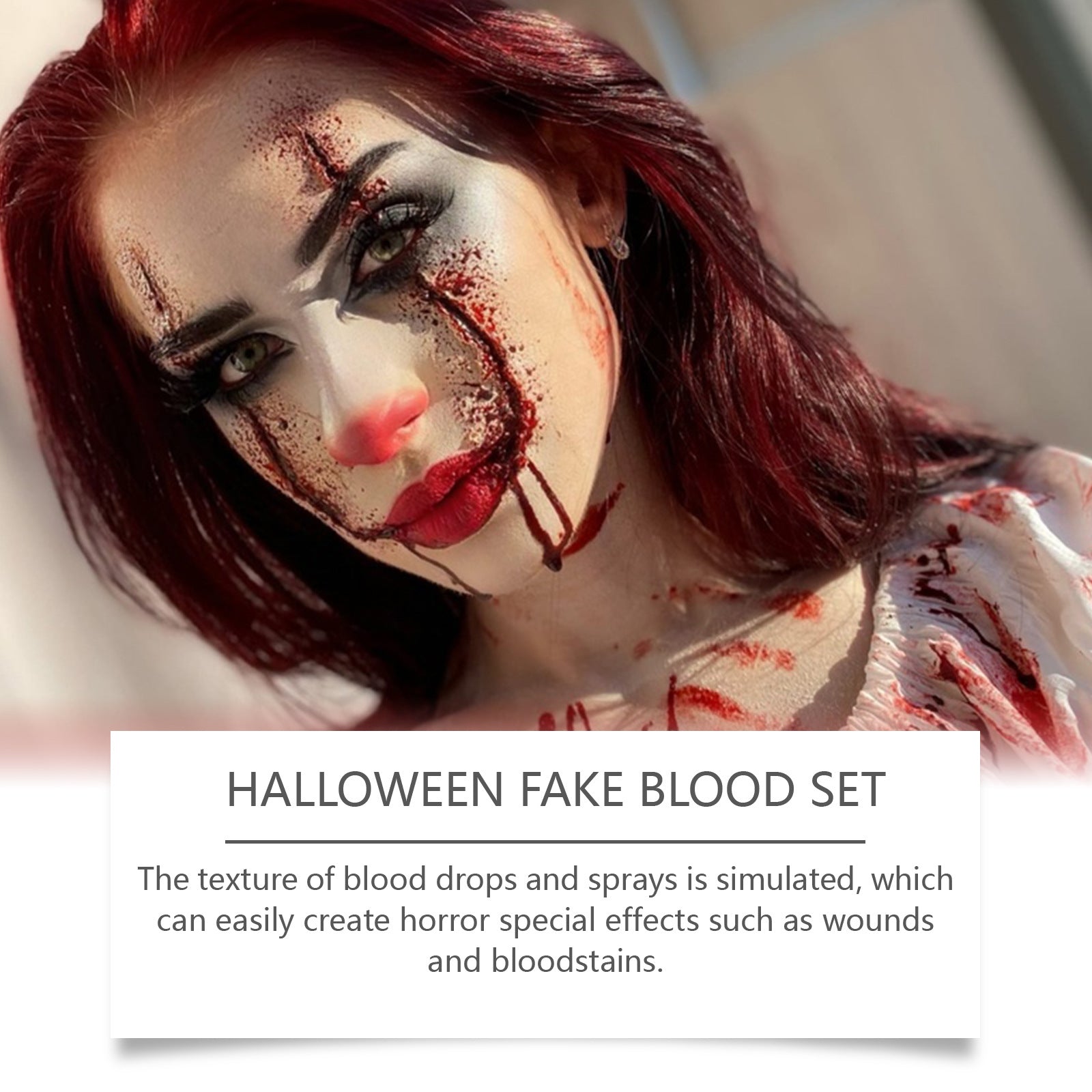 3-piece Set Washable Simulation Fake Blood Filming Horror Realistic Special Effects Makeup Set LadyShow.Store