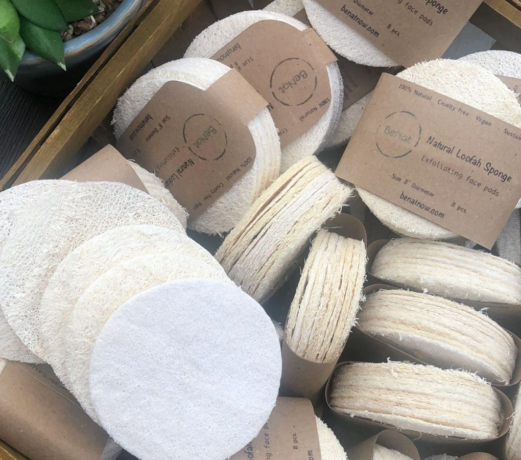 Natural Loofah Pads 5-pcs LuxuryLifeWay Online Store