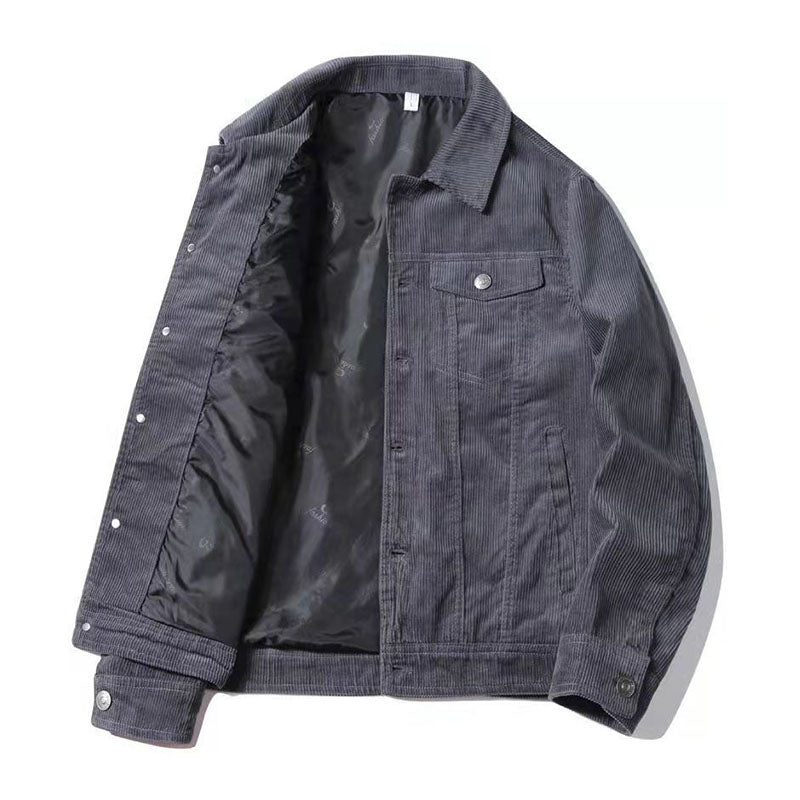 Men's Retro Corduroy Jacket for Spring and Autumn Pi-Mart