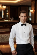 "David" White Wingtip Tuxedo Shirt-2