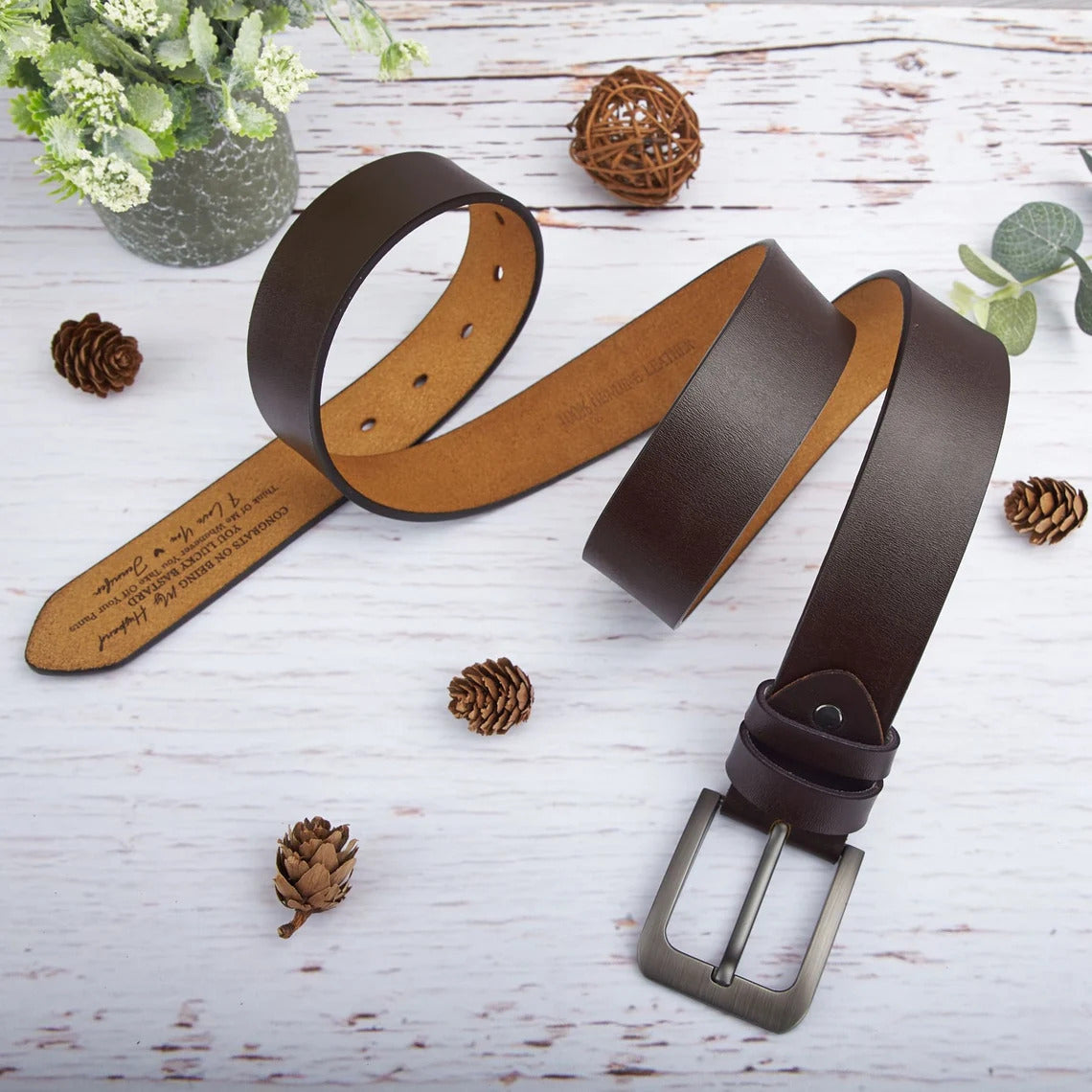 Father's Day Gift European Retro Men's Needle Buckle Belt CJD