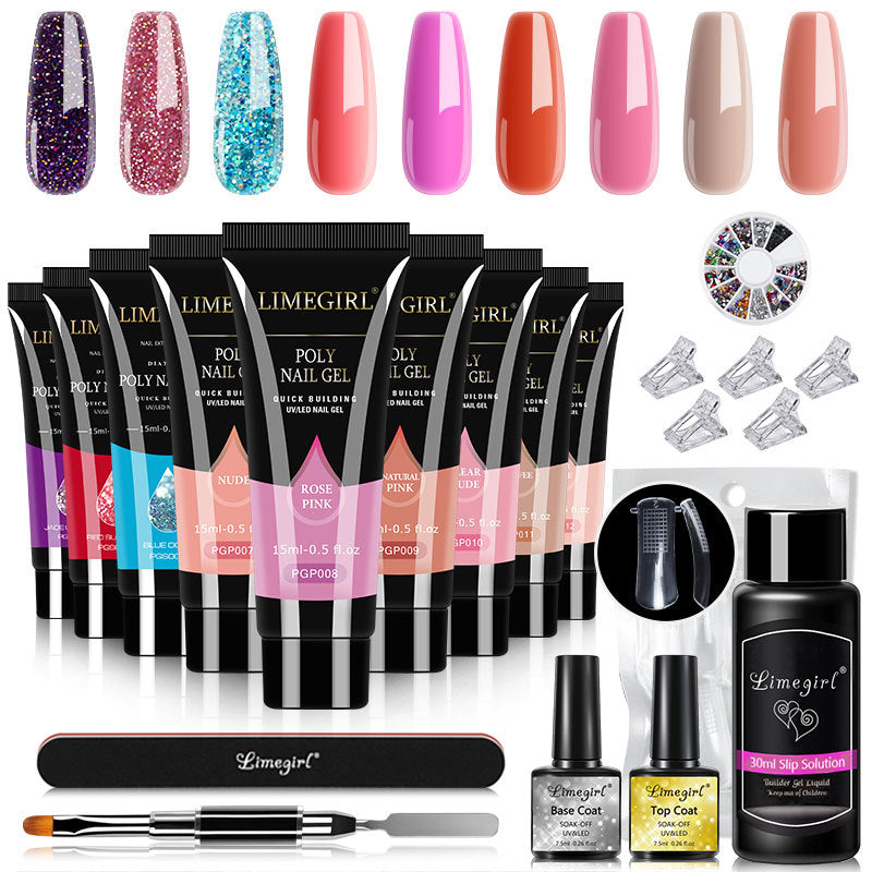 15ML Crystal Extension Ferrule Nail Tip Nail Beauty Tool Set CJD