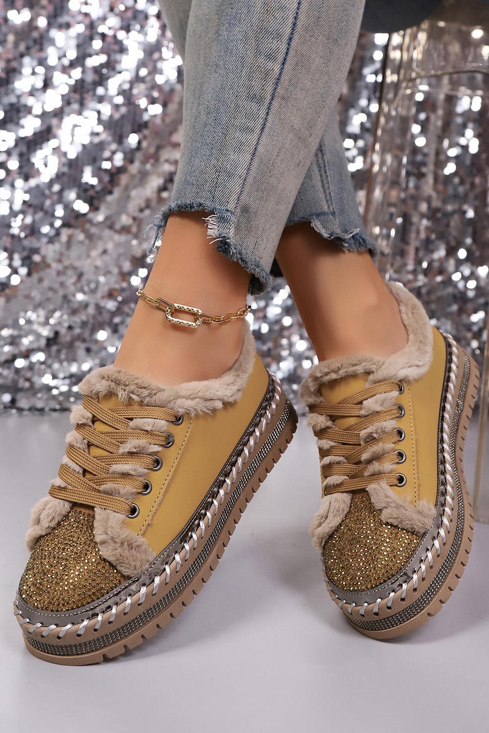 Harper Lace Up Flat Shoes-3