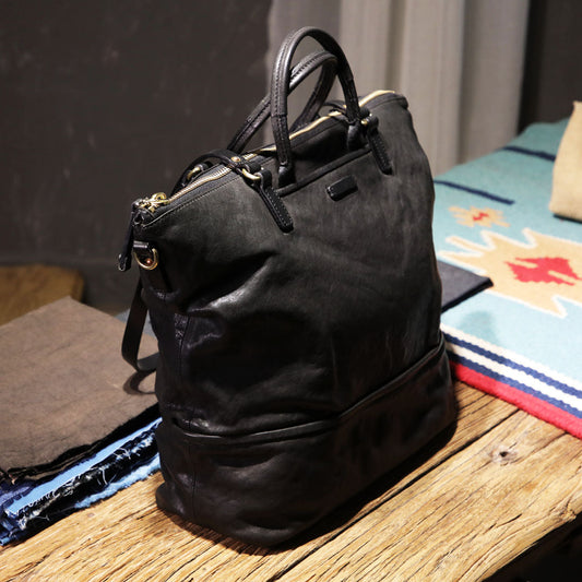 Daily Outdoor Large-capacity Travel Handmade Vegetable Tanned Cowhide Handbag Shoulder Tote Bag CJD