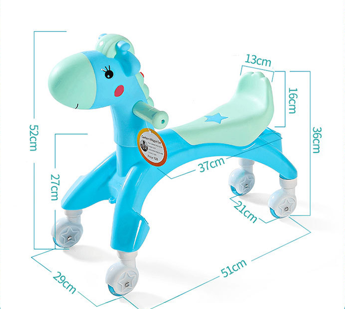 Silent Wheel Musical Walker, Cartoon Ride-On Toy LuxuryLifeWay Online Store