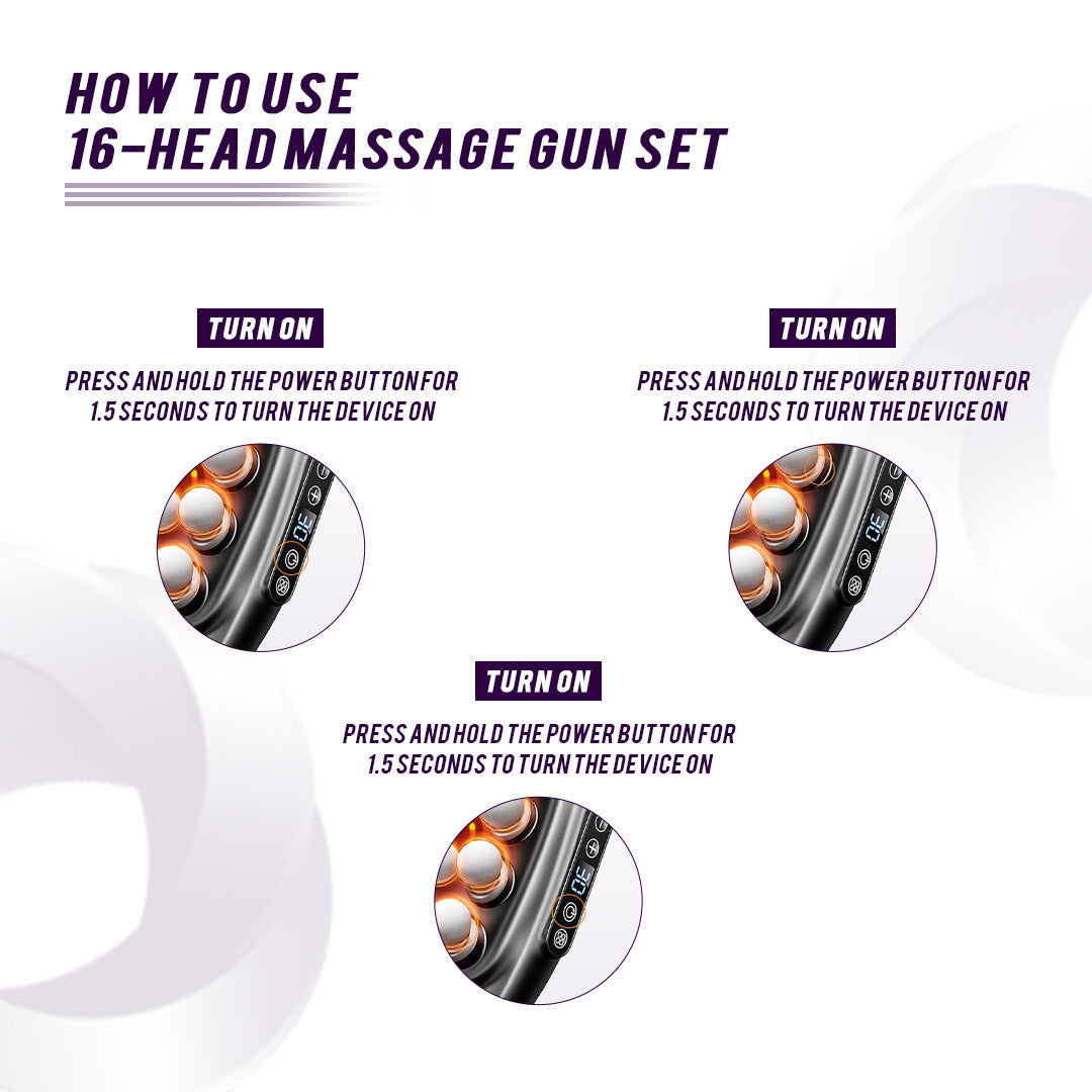 16-Head Muscle Massage Gun Deep Tissue Percussion Massager for Muscle Relaxation & Recovery LuxuryLifeWay Online Store
