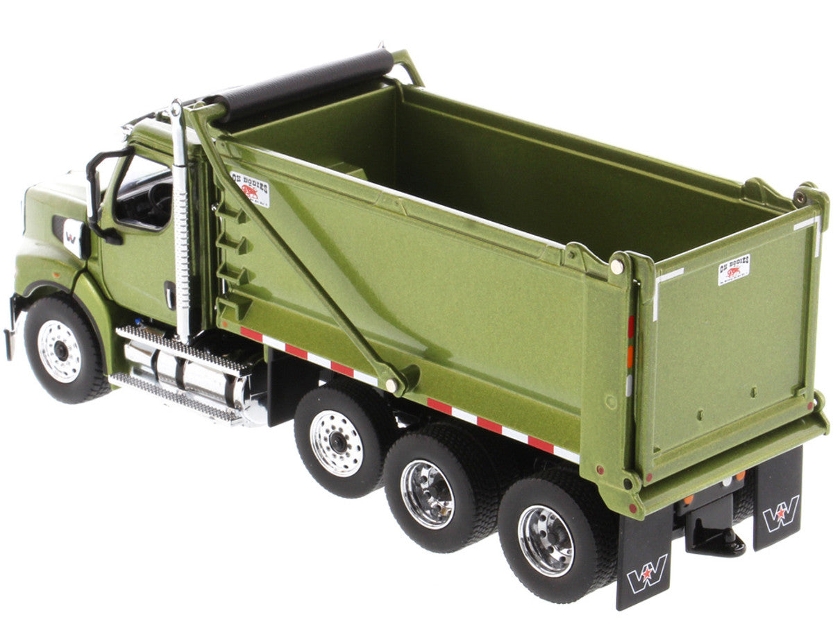 Western Star 49X SBFA OX Bodies Stampede Dump Truck Olive Green Metallic "Transport Series" 1/50 Diecast Model by Diecast Masters-4