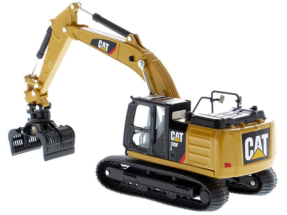 CAT Caterpillar 320F L Hydraulic Tracked Excavator with 5 Work Tools "Play & Collect!" 1/64 Diecast Model by Diecast Masters Diecast Masters