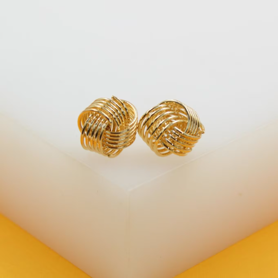 18K Gold Filled Knot Earrings MIA Jewelry