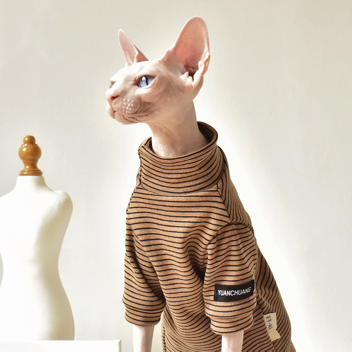 Vintage Knit Striped Inner Layer for Winter Warmth Pi-Mart