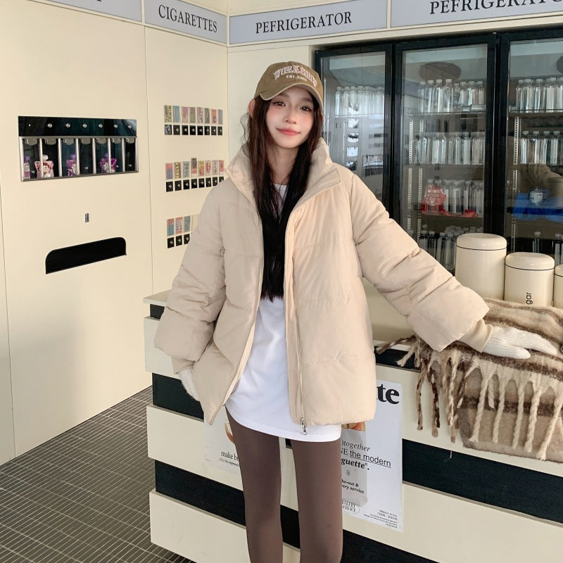 Loose Thick Small Coat Korean Style Fashion Student Cotton-padded Coat Best YouTube Store