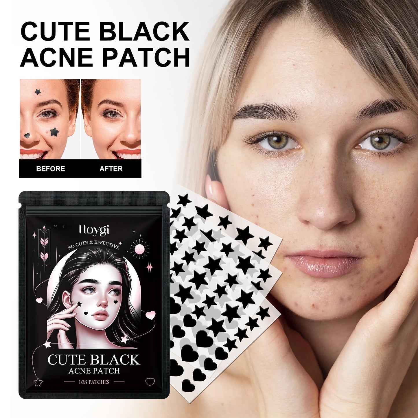 Cute Black Acne Patch Tri Light Beauty