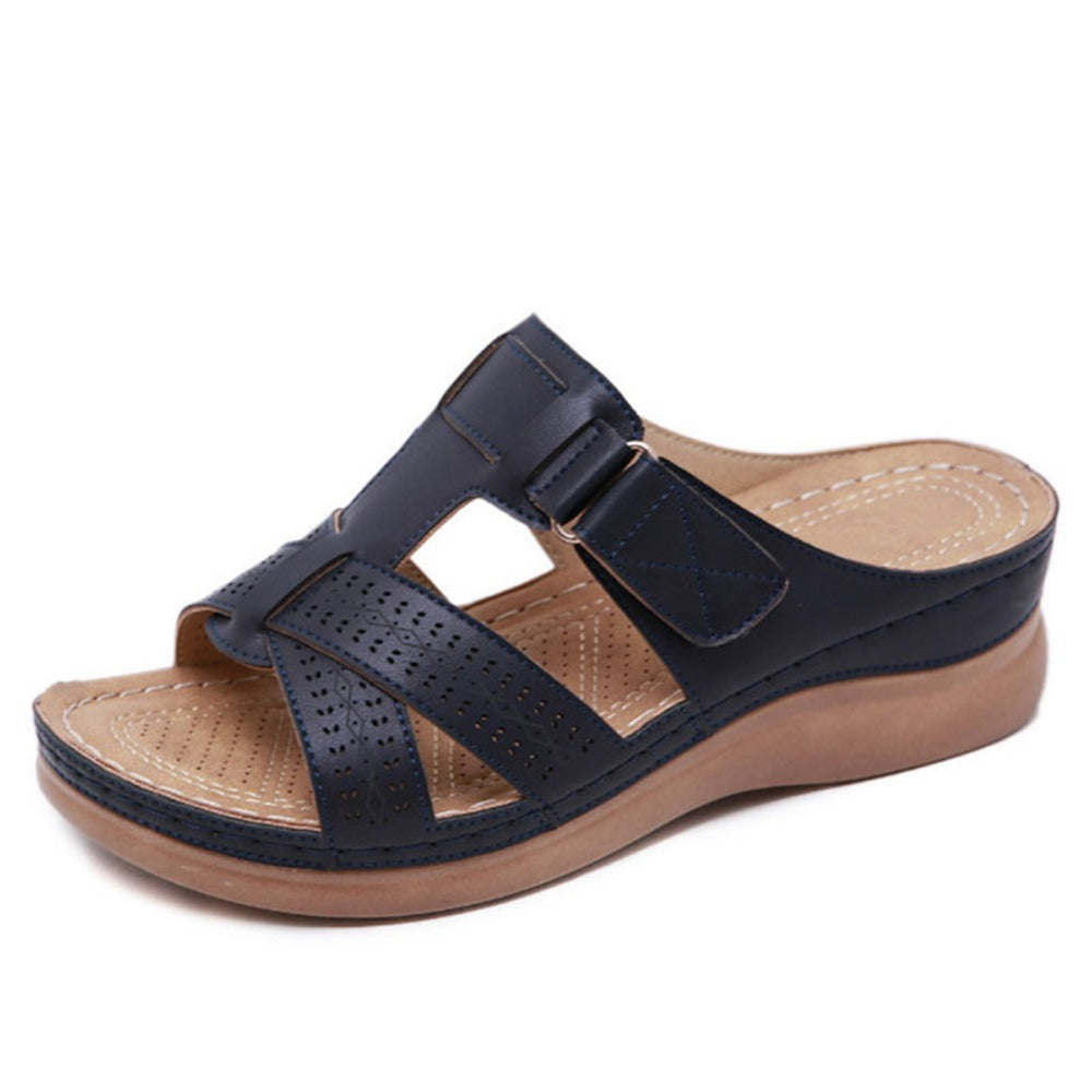 Vintage Wedge Platform Slip-On Ladies Sandals LadyShow.Store