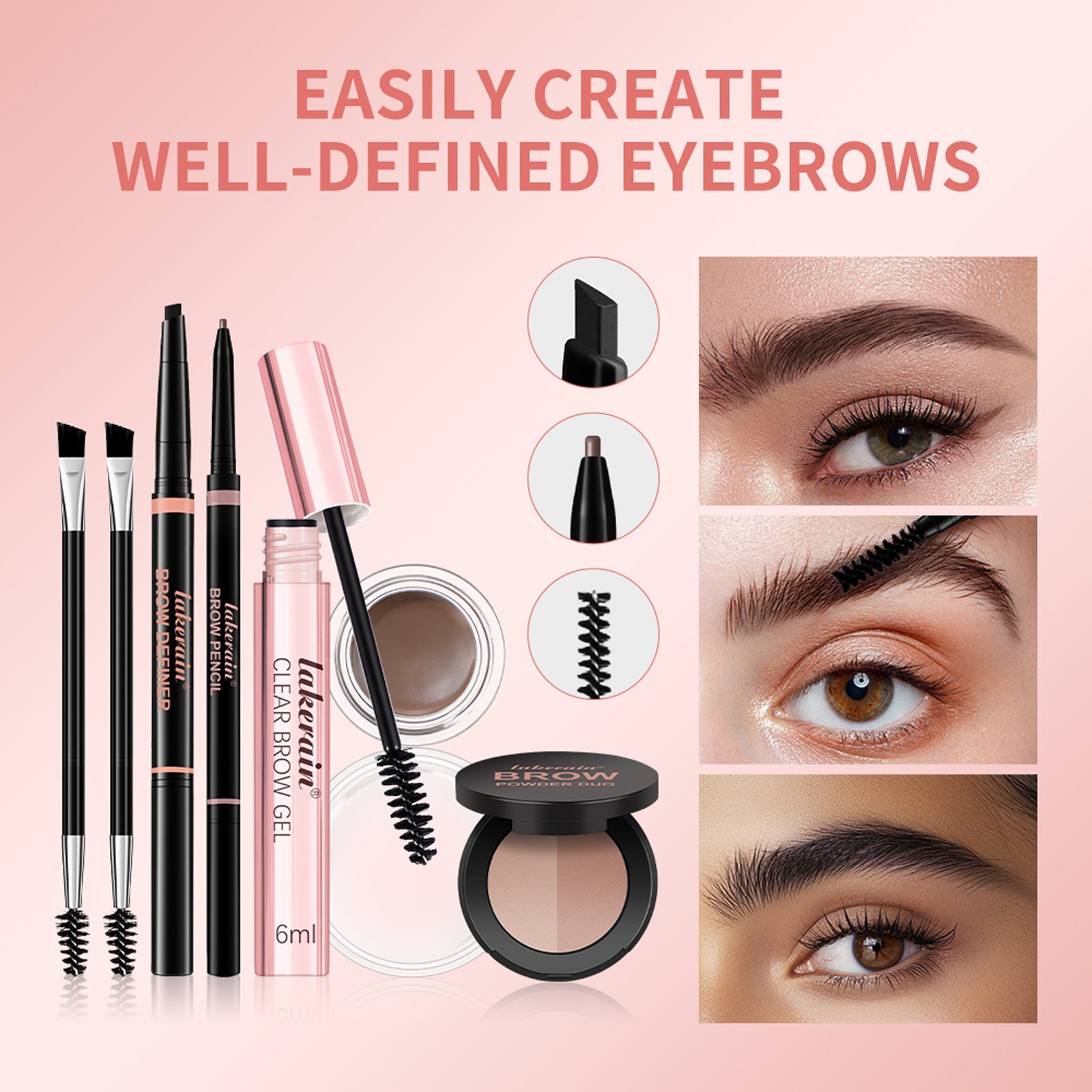 Full Set Of Stereo Powder Brow Cream Eyebrow Gel Suit CJD