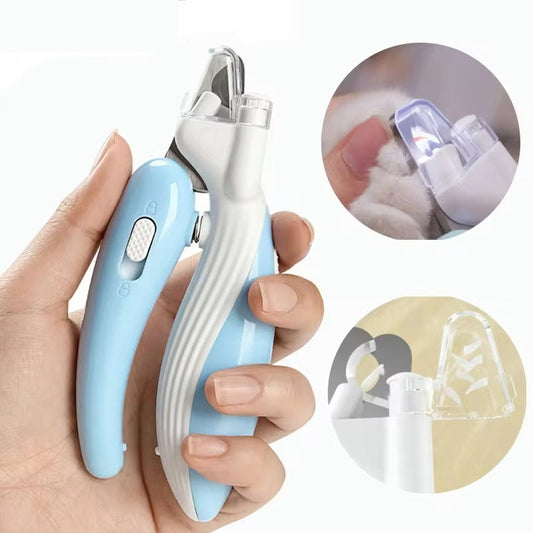 Pet Nail Clippers Dog Nail Clippers Cat Nail Clippers LED Electric Nail Grinder Pet Supplies LED Light Pet Nail Clippers LadyShow.Store