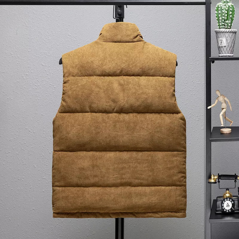 Men's Thick Corduroy Vest - Warm & Breathable Striped Jacket Pi-Mart