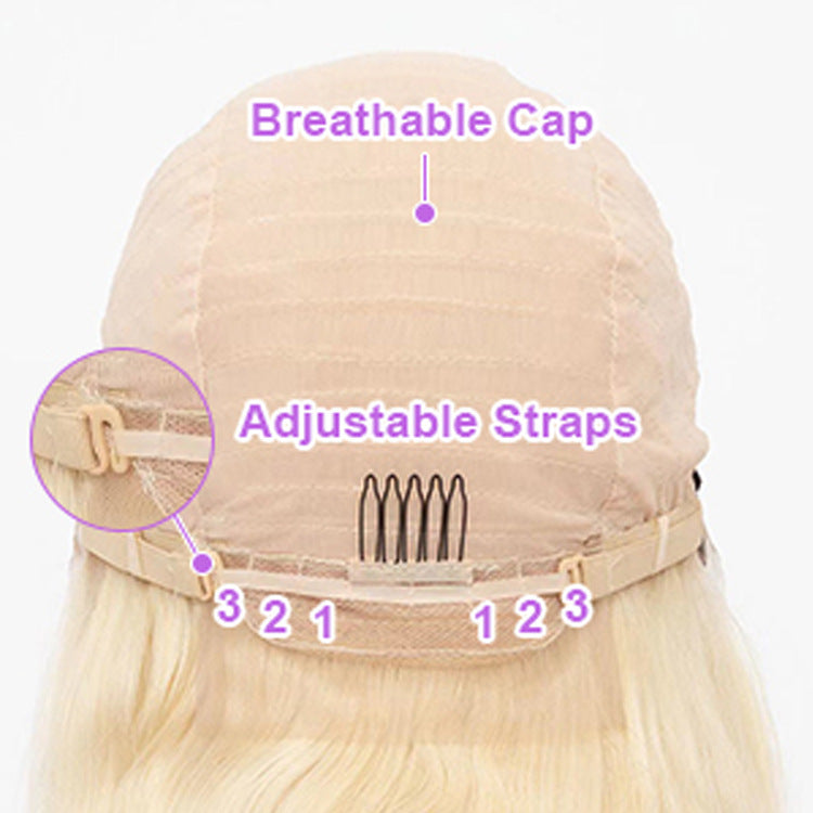 Former LACE Head Cap LACE FRONTAL WIG13x4 Straight 613 BLONDE Straight Hair LadyShow.Store