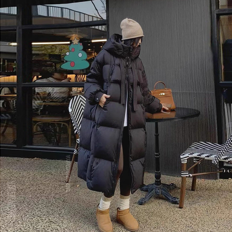 Padded Down Jacket Female Long Below The Knee Accent Plus